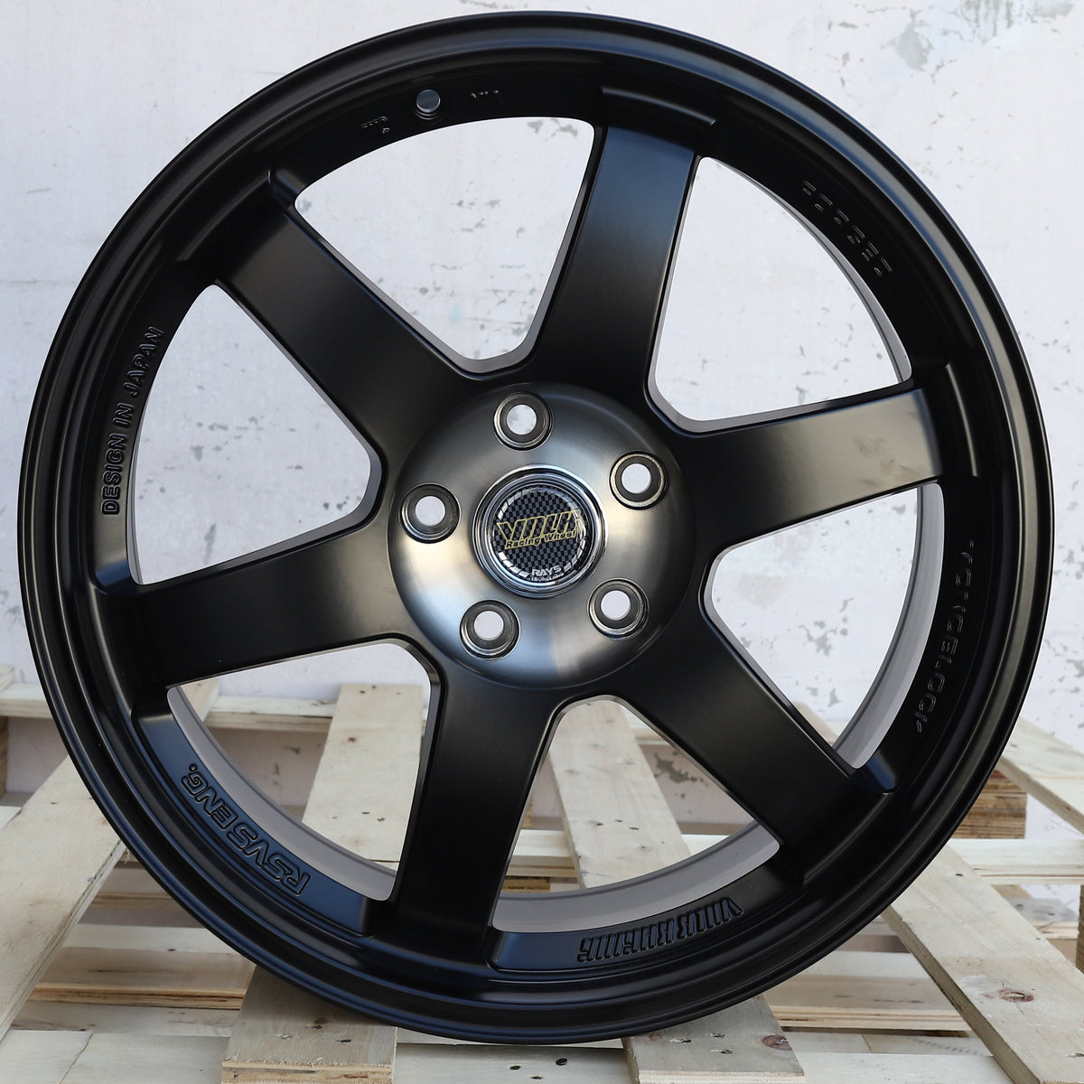 RA-1 | Volk Rays TE37 Style Wheels | Matte Black Machined Center