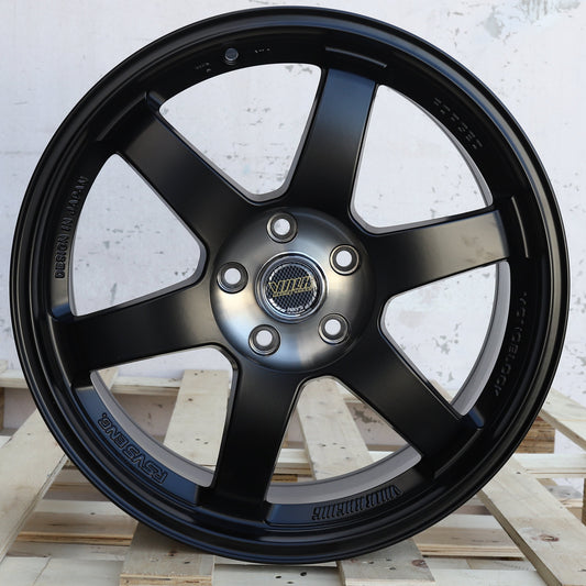 RA-1 | Volk Rays TE37 Style Wheels | Matte Black Machined Center