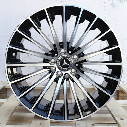 MB09 | 2025 Mercedes Turbine Style Wheels Black Machined Face