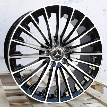 MB09 | 2025 Mercedes Turbine Style Wheels Black Machined Face