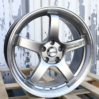 AVN-1 | Advan Racing GT Style Wheels | Hyper Black Machined Lip