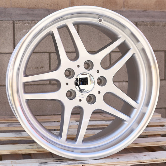 M Parallel 37 Style Silver Machined Lip Wheels