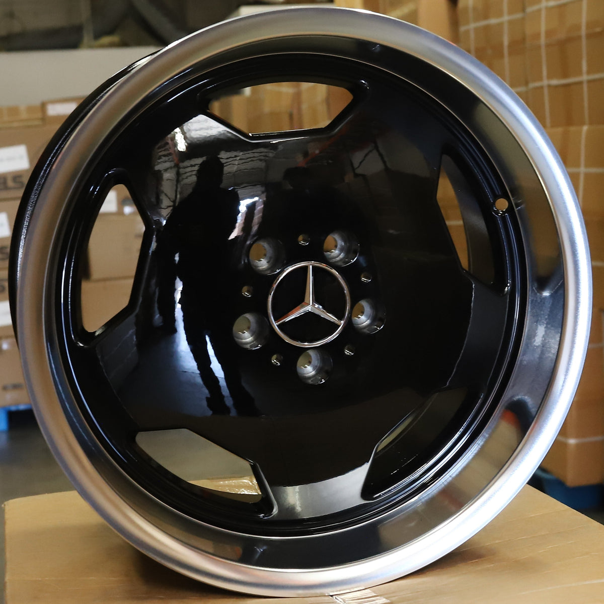 MB02 | Mercedes Classic AMG Monoblock II Style Wheels | Gloss Black Machined Lip
