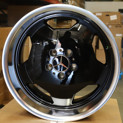 MB02 | Mercedes Classic AMG Monoblock II Style Wheels | Gloss Black Machined Lip