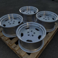 New Set 18 Inch AMG Classic Style Monoblock Deep Dish Wheels 18x8/9 +25/+30 5x112 Silver Rims