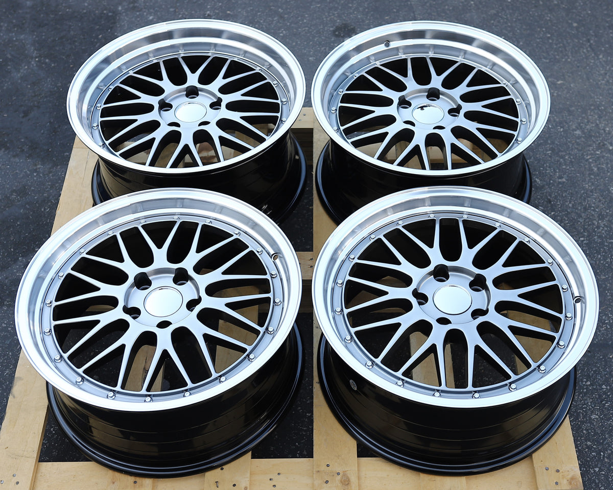 BTS-2 | BBS LM Style Wheels Hyper Black Machined Lip