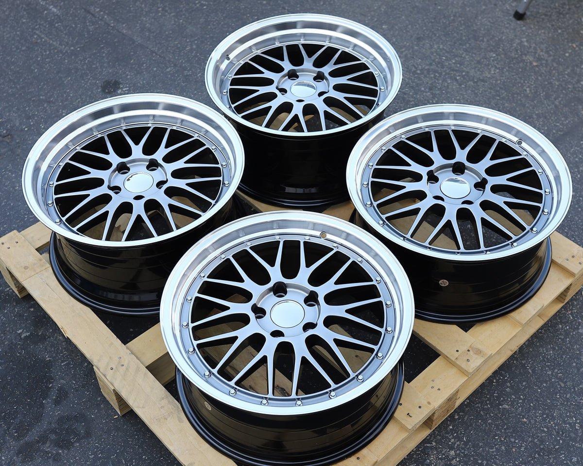 BTS-2 | BBS LM Style Wheels Hyper Black Machined Lip