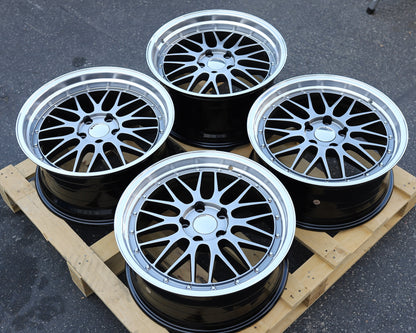 BTS-2 | BBS LM Style Wheels Hyper Black Machined Lip