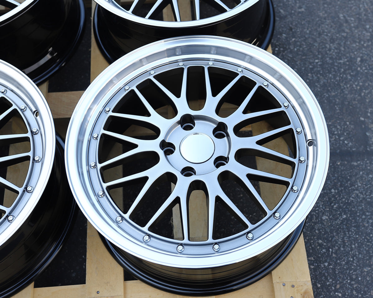 BTS-2 | BBS LM Style Wheels Hyper Black Machined Lip