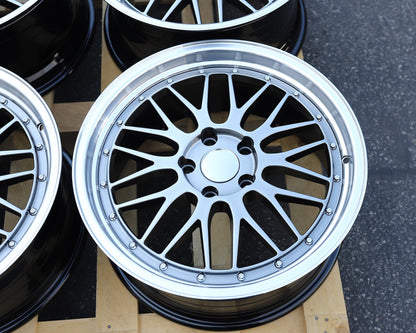 BTS-2 | BBS LM Style Wheels Hyper Black Machined Lip