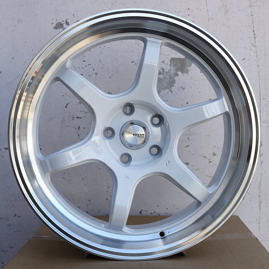 AVN-2 | Advan RG-D2 Style Wheels | White Machined Lip