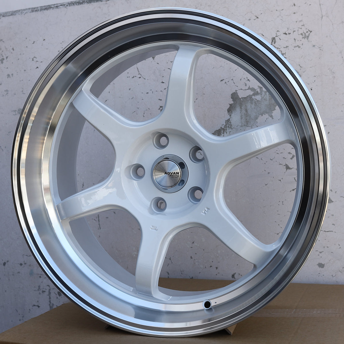 AVN-2 | Advan RG-D2 Style Wheels | White Machined Lip