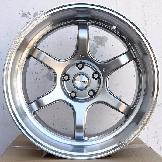 AVN-2 | Advan RG-D2 Style Wheels | Hyper Black Machined Lip