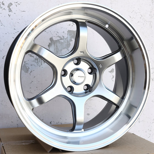 AVN-2 | Advan RG-D2 Style Wheels | Hyper Black Machined Lip