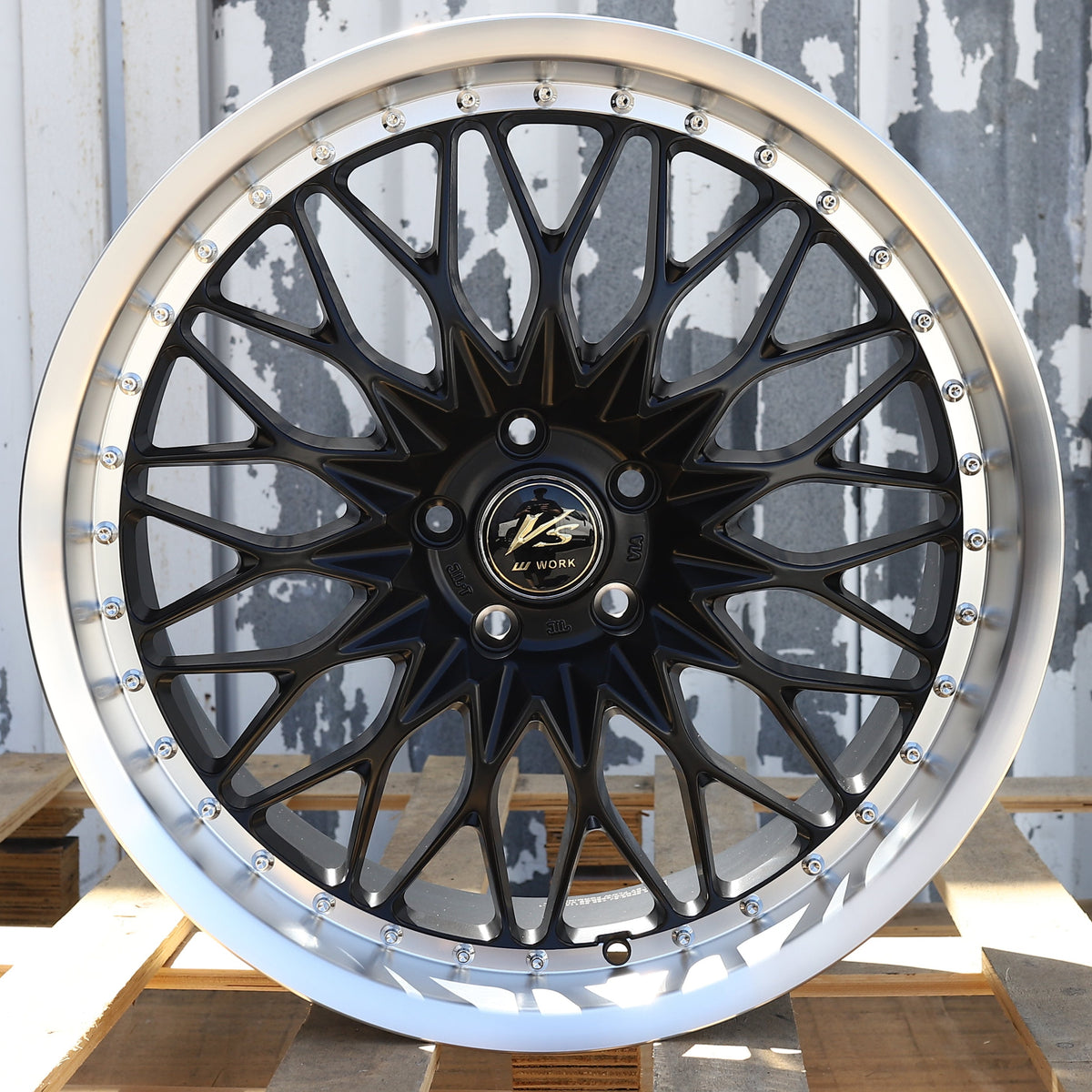 WKS-1 | Work VS-XV Style Wheels | Matte Black Machined Lip