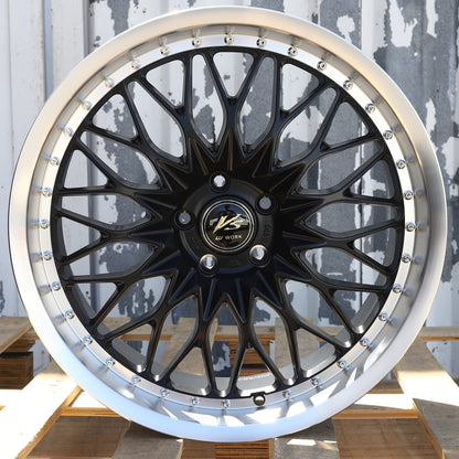 WKS-1 | Work VS-XV Style Wheels | Matte Black Machined Lip