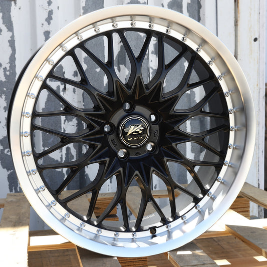 WKS-1 | Work VS-XV Style Wheels | Matte Black Machined Lip