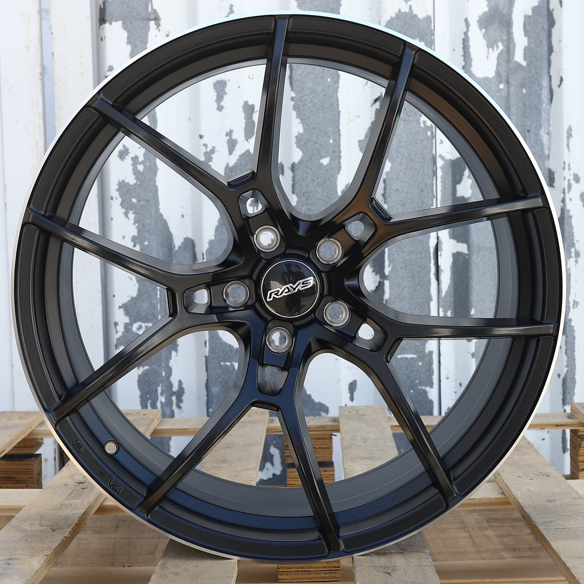 RA-2 | Volk Rays G025 Style Wheels | Matte Black Machined Lip