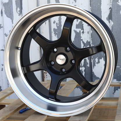AVN-2 | Advan RG-D2 Style Wheels | Matte Black Machined Lip