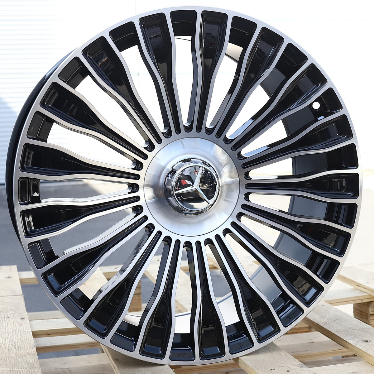 MB08 | Mercedes Maybach Style Wheels | Black Machined Face