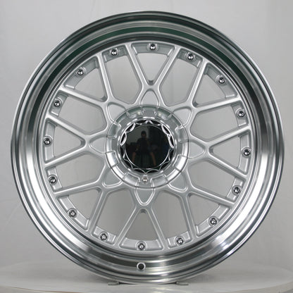 BTS-3 | BBS RS2 Style Wheels | Silver Machined Lip w/ Chrome Rivets