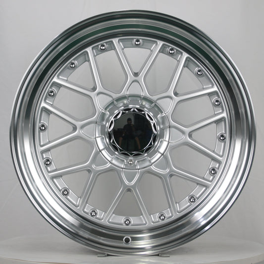 BTS-3 | BBS RS2 Style Wheels | Silver Machined Lip w/ Chrome Rivets