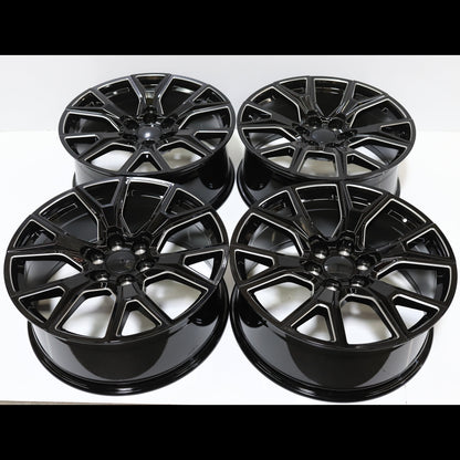 GM05 | GMC Sierra / Yukon Style Wheels | Black Milled