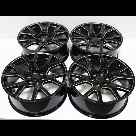 GM05 | GMC Sierra / Yukon Style Wheels | Black Milled