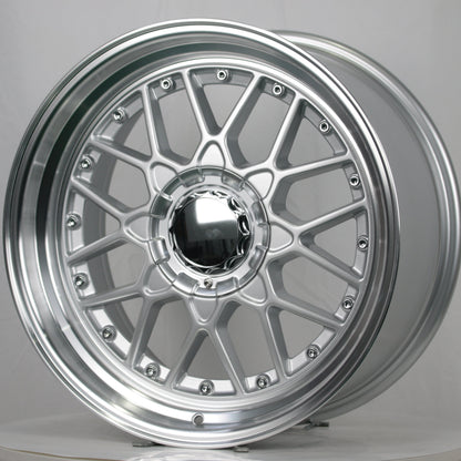 BTS-3 | BBS RS2 Style Wheels | Silver Machined Lip w/ Chrome Rivets