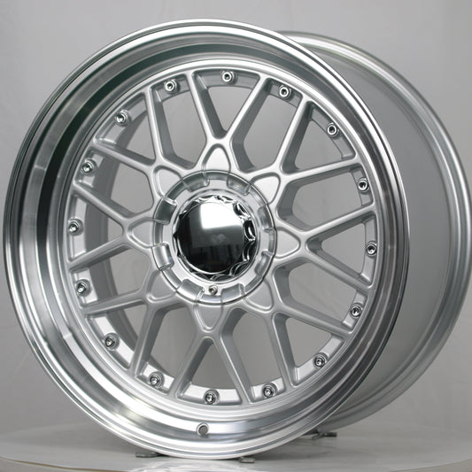 BTS-3 | BBS RS2 Style Wheels | Silver Machined Lip w/ Chrome Rivets