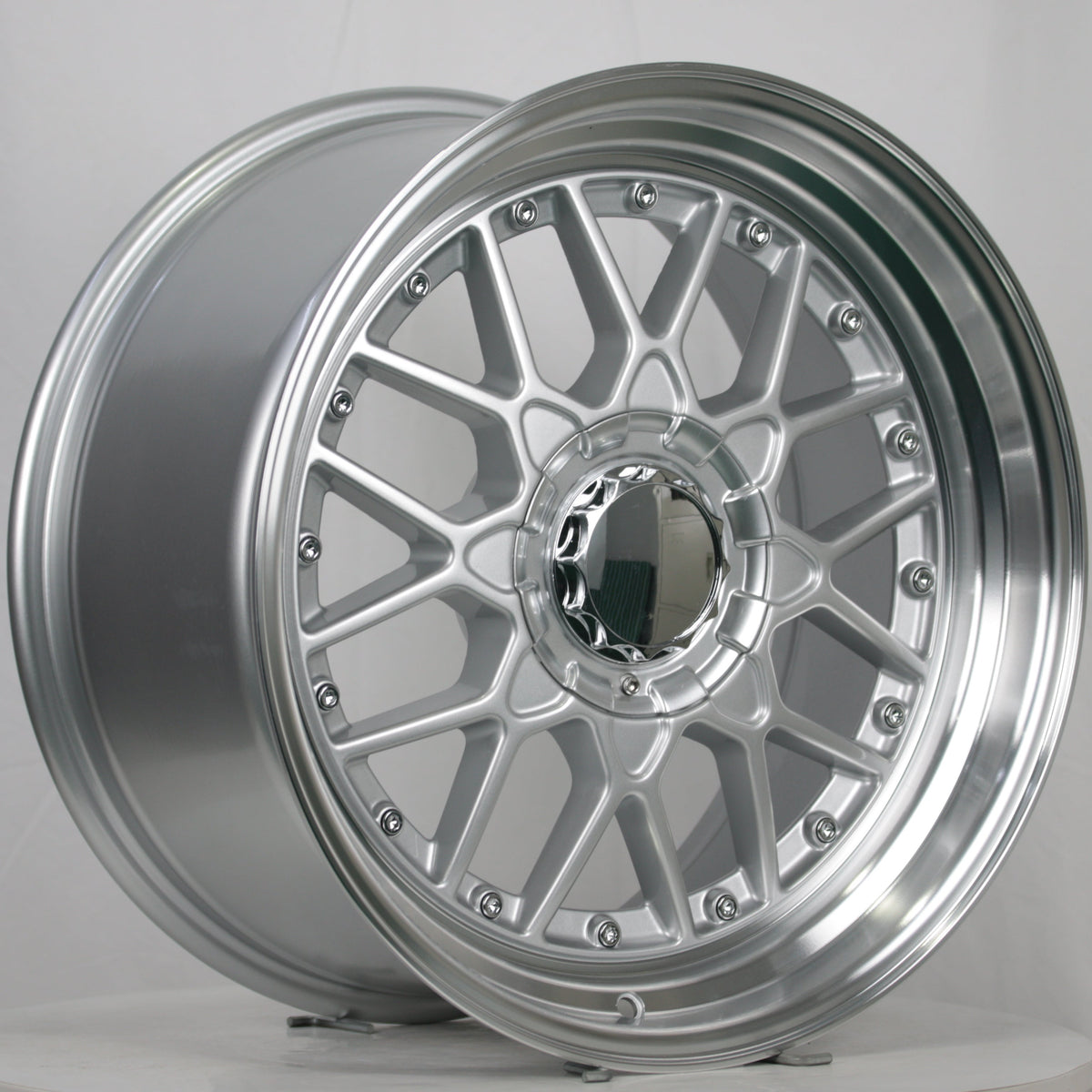 BTS-3 | BBS RS2 Style Wheels | Silver Machined Lip w/ Chrome Rivets