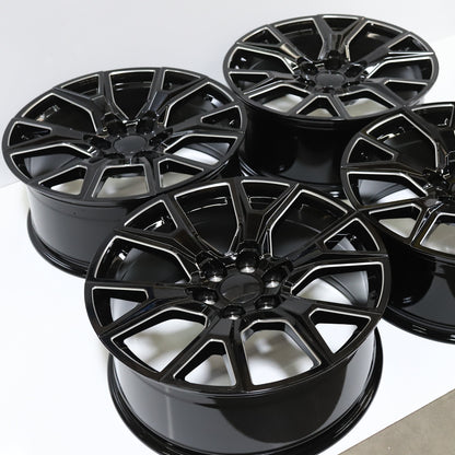 GM05 | GMC Sierra / Yukon Style Wheels | Black Milled