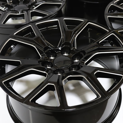 GM05 | GMC Sierra / Yukon Style Wheels | Black Milled
