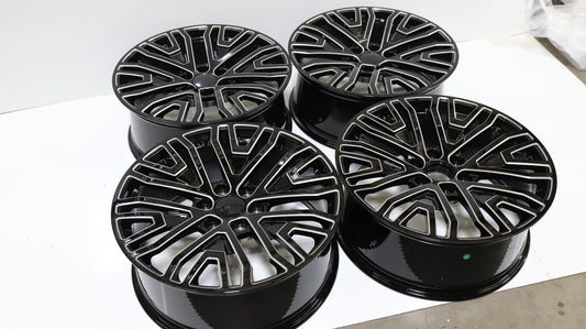 GM07 | GMC Sierra / Yukon Style Wheels | Black Milled