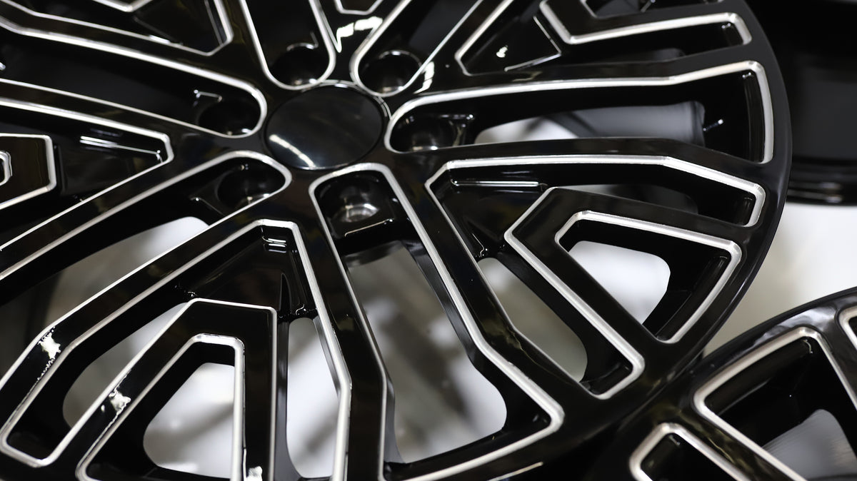 GM07 | GMC Sierra / Yukon Style Wheels | Black Milled