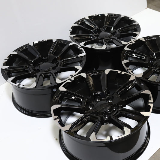 GM04 | GMC Sierra / Yukon Style Wheels | Matte Black