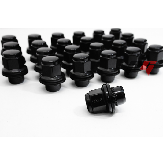 24pcs Black 12x1.5 Factory TRD Style Wheel Lug Nuts for Lexus, Scion, Toyota
