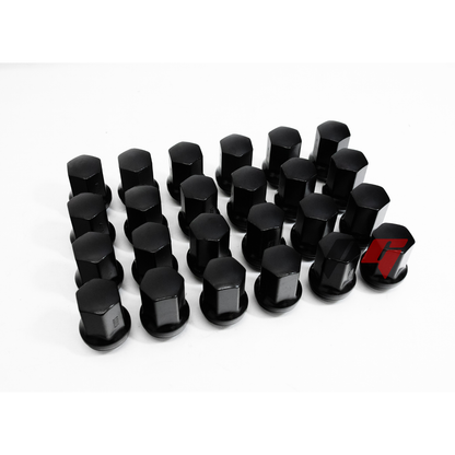 24pcs Black M14x1.5 Factory Chevy Style Wheel Lug Nuts for Silverado Tahoe Suburban Colorado
