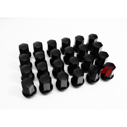 24pcs Black M14x1.5 Factory Chevy Style Wheel Lug Nuts for Silverado Tahoe Suburban Colorado