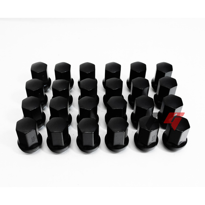 24pcs Black M14x1.5 Factory Chevy Style Wheel Lug Nuts for Silverado Tahoe Suburban Colorado