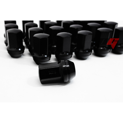 24pcs Black M14x1.5 Factory Chevy Style Wheel Lug Nuts for Silverado Tahoe Suburban Colorado