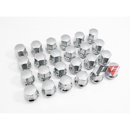 24pcs Chrome M14x1.5 Factory Chevy Style Wheel Lug Nuts for Silverado Tahoe Suburban Colorado