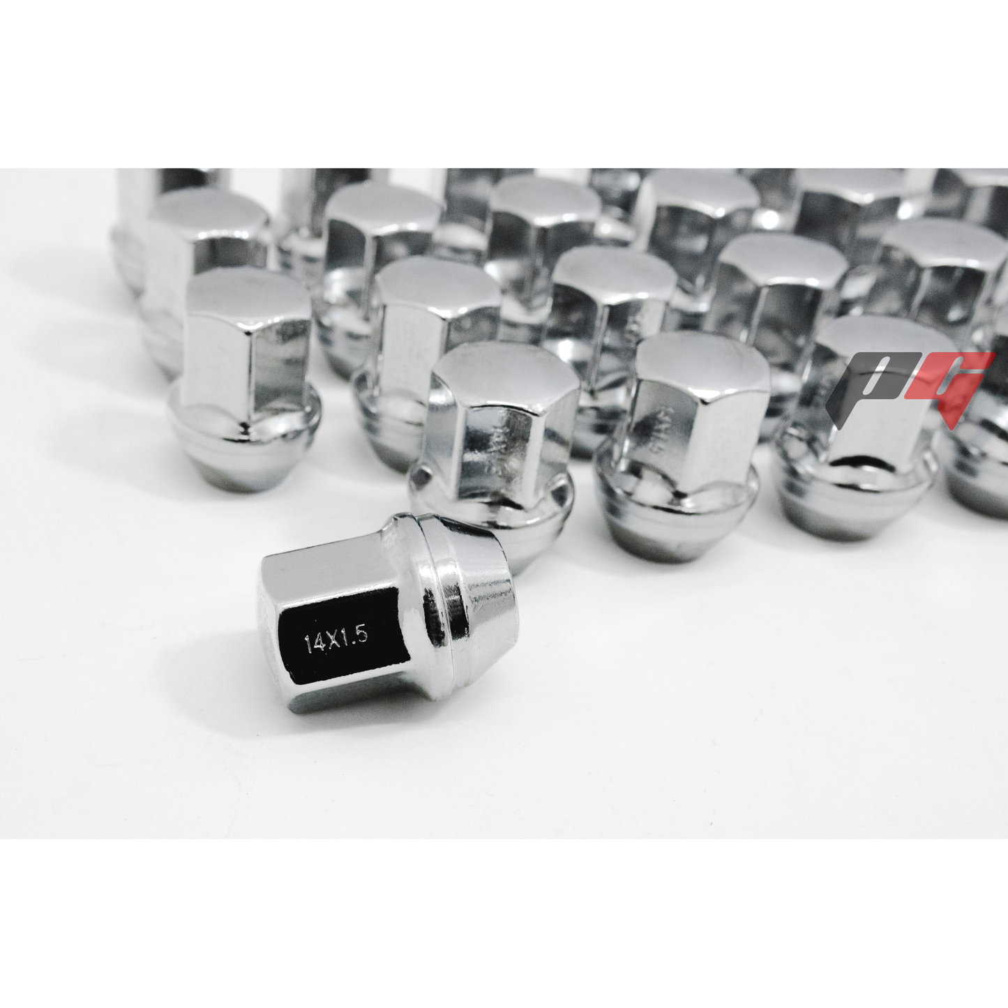 24pcs Chrome M14x1.5 Factory Chevy Style Wheel Lug Nuts for Silverado Tahoe Suburban Colorado