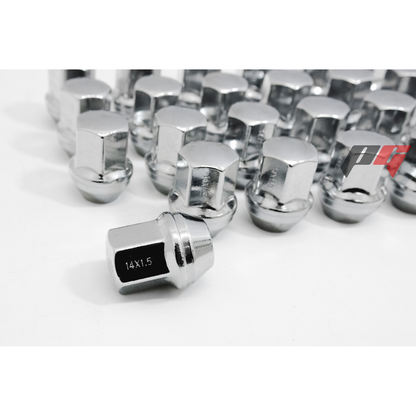 24pcs Chrome M14x1.5 Factory Chevy Style Wheel Lug Nuts for Silverado Tahoe Suburban Colorado