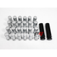 26pcs Chrome M14x1.5 Wheel Lug Nuts & 2 Keys for Silverado, Sierra, Yukon XL 1500