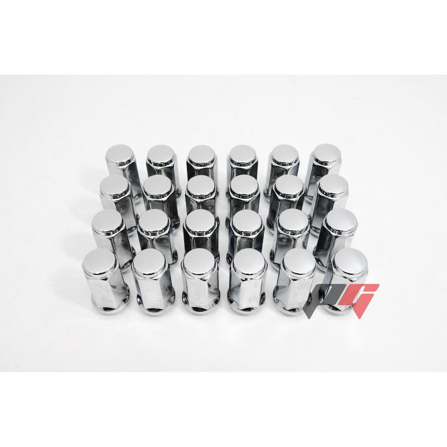 24pcs Chrome M14x1.5 Bulge Acorn Wheel Lug Nuts 1.75" for Chevy GMC Silverado Sierra 1500