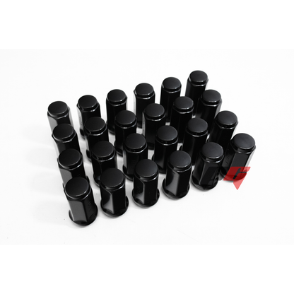 24pcs Black M14x1.5 Bulge Acorn Wheel Lug Nuts 1.75" for Chevy GMC Silverado Sierra 1500