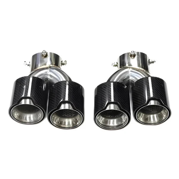 Mastermind Racing BMW G20 M340i 330i Carbon Fiber & Stainless Steel Quad Exhaust Tip Set (2019-2025)