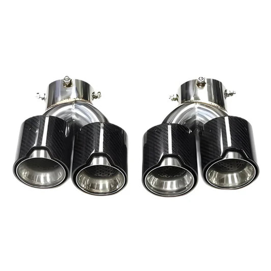 Mastermind Racing BMW G20 M340i 330i Carbon Fiber & Stainless Steel Quad Exhaust Tip Set (2019-2025)