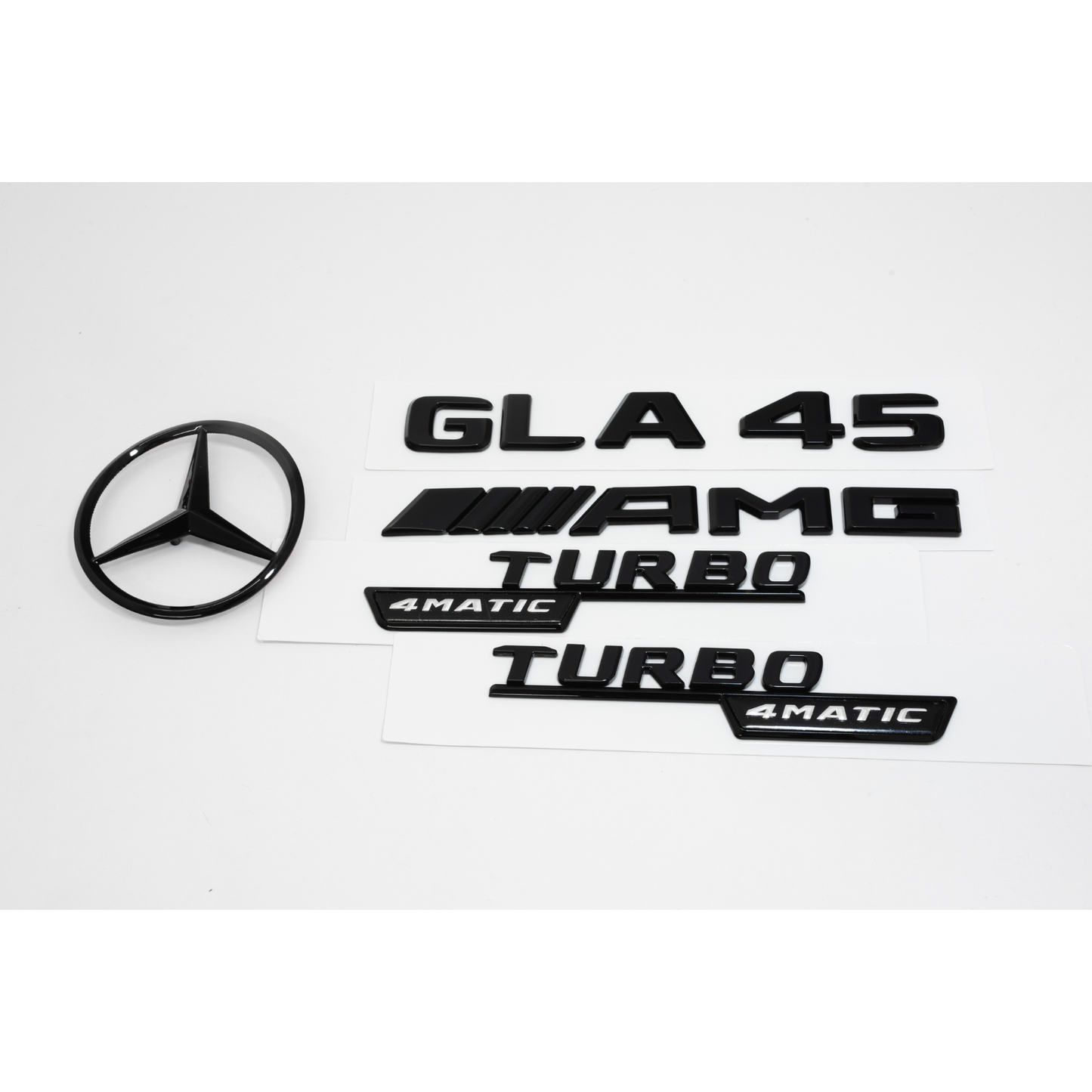 Mercedes-Benz X156 W156 GLA45 AMG Gloss Black Emblem Pack
